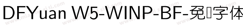 DFYuan W5-WINP-BF字体转换